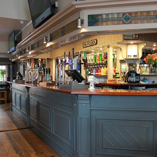 The bar of the Hassocks Hotel Pub